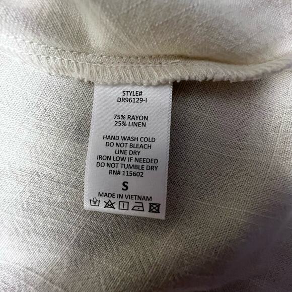 NWT Dainty Hooligan Boho Let It Play Out Cream Wrap Dress Size Small - Picture 9 of 14